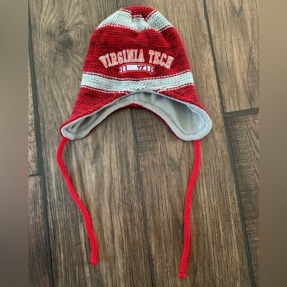 Virginia Tech VT Hokies College University Football Winter Beanie Hat Lined - Picture 1 of 6